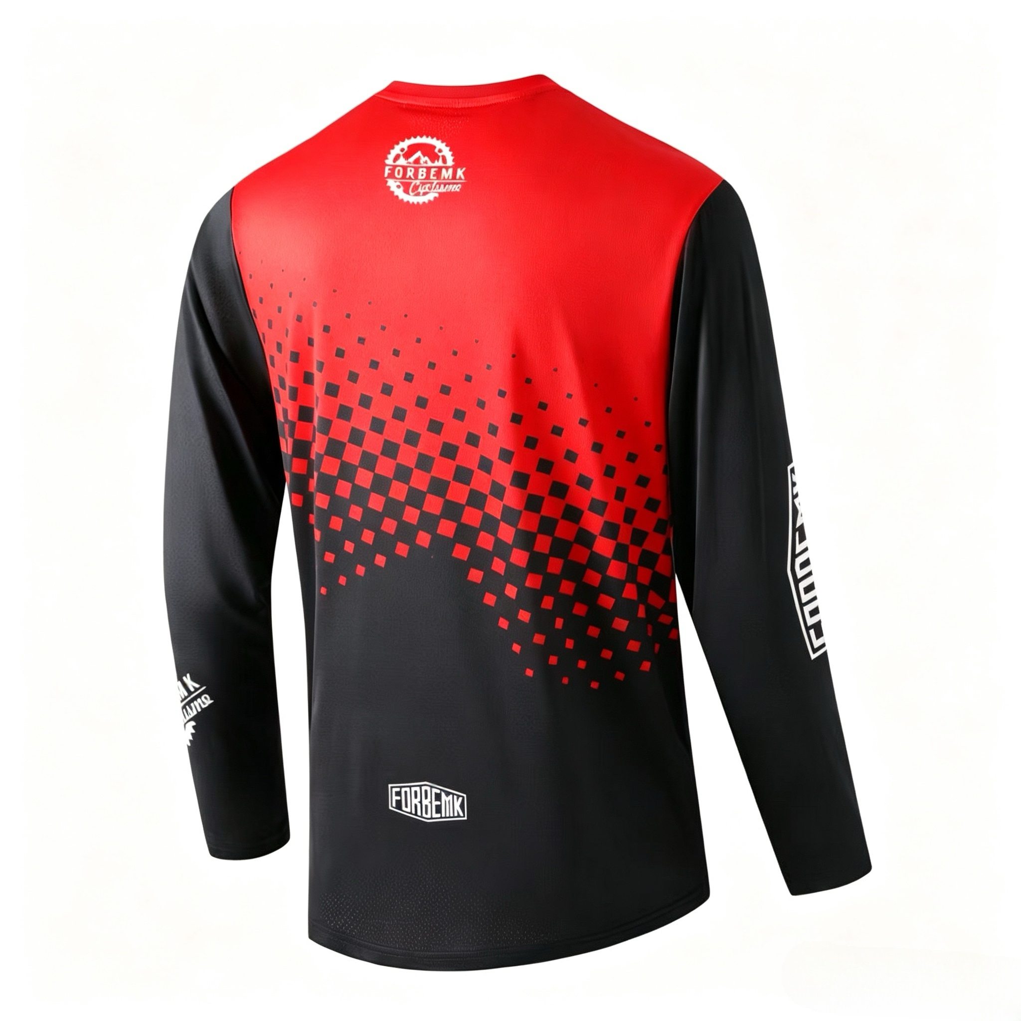 FORBEMK Men's Long Sleeve MTB Jersey, Breathable Quick Dry Off-Road Cycling Shirt3