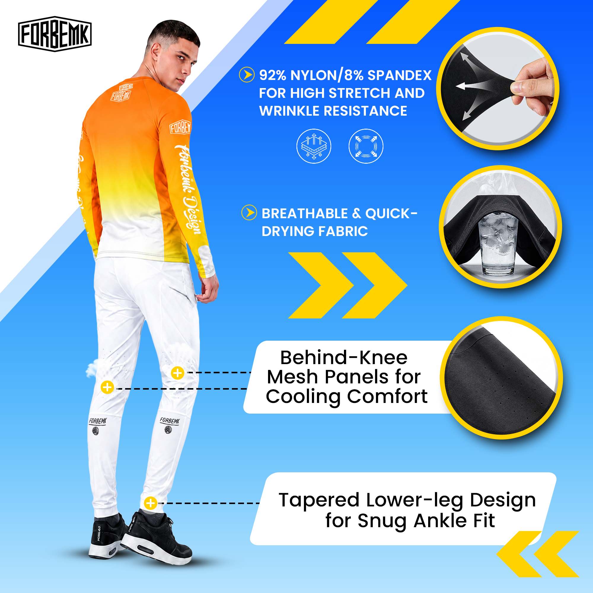 Men's Lightweight Water Resistant MTB Mountain Bike Pants | FORBEMK