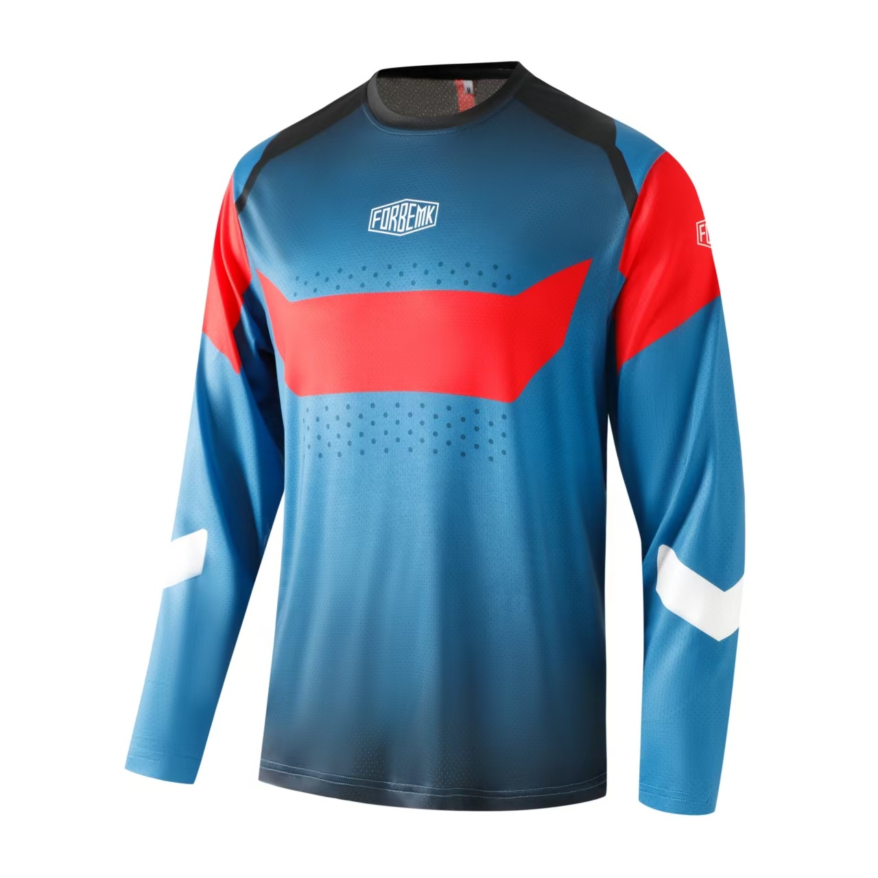 FORBEMK Men's Long Sleeve MTB Jersey, Breathable Quick Dry Off-Road Cycling Shirt2